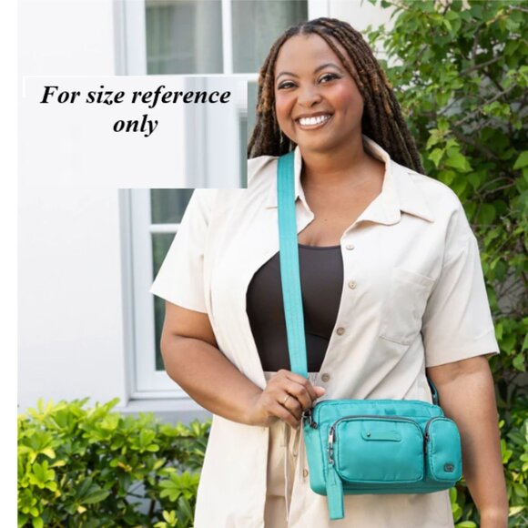 New (without tags) Lug Silver Switcheroo Crossbody w/new Lug Embossed Strap - Picture 8 of 10